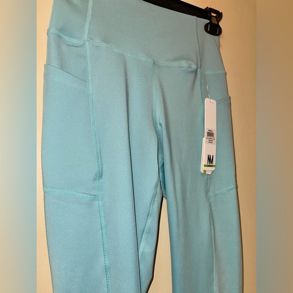 NICOLE MILLER SPORT LEGGINGS WOMEN BLUE ANKLE LENGTH POCKET-WORKOUT SIZE X LARGE - Picture 5 of 12